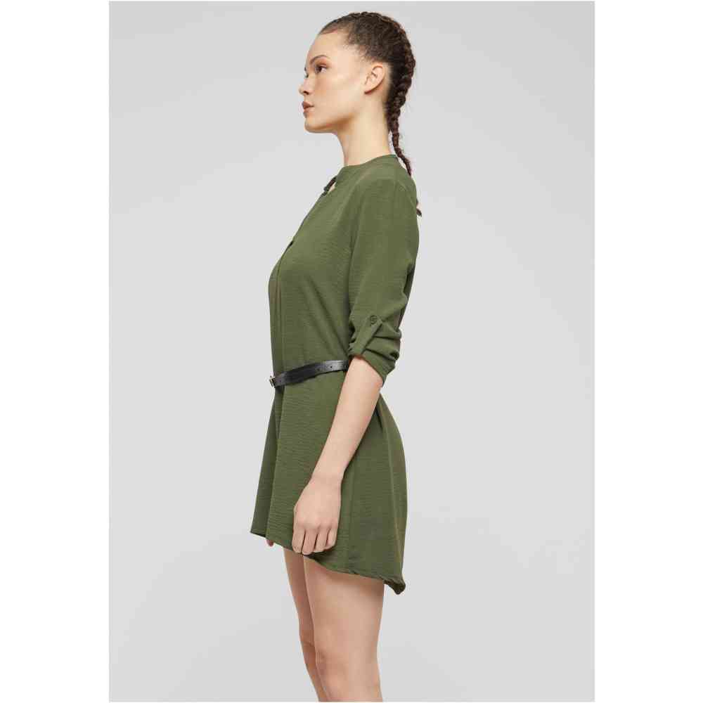 Cloud5ive - Muslin Turn-Up with belt Lange top - Groen
